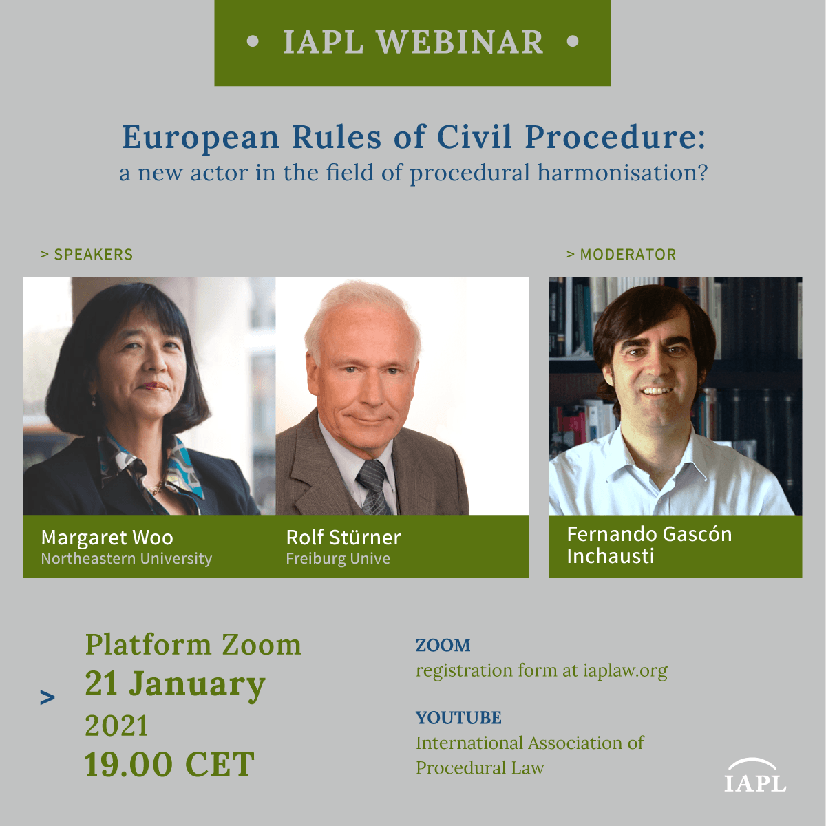 2nd IAPL WEBINAR: European Rules of Civil Procedure